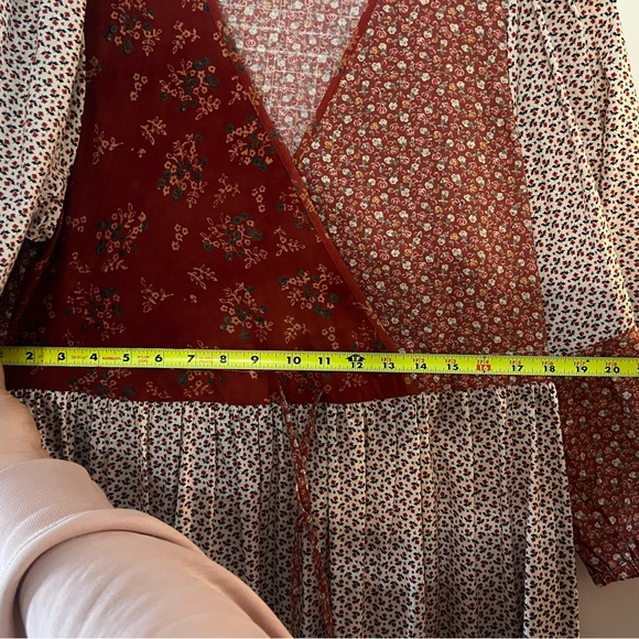 Like New! Christy Dawn Heirloom Patchwork Gina Dress in Colorblocked Rust (S) - Picture 6 of 10